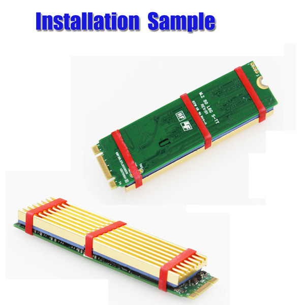 Best quality Metal Heatsink Passive Cooling Heat Sinks Dissipation Radiators with Thermal Pads for M.2 NGFF SSD 2260 2280 72x22x3mm