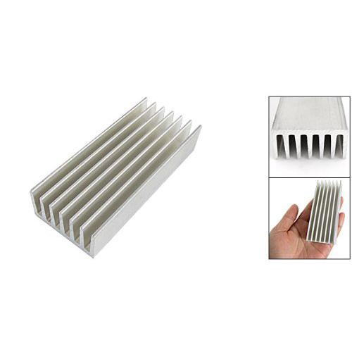 Wholesale- CAA Hot New 98 x 40 x 20mm Silver Tone Aluminium Heat Diffusion Cooling Fin