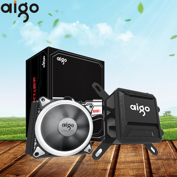 Aigo RGB Water Cooling Ice Tower T120 Water Cooler with LED 120mm 4pin PWM CPU Cooling Fan for Inetel and AMD all of CPU