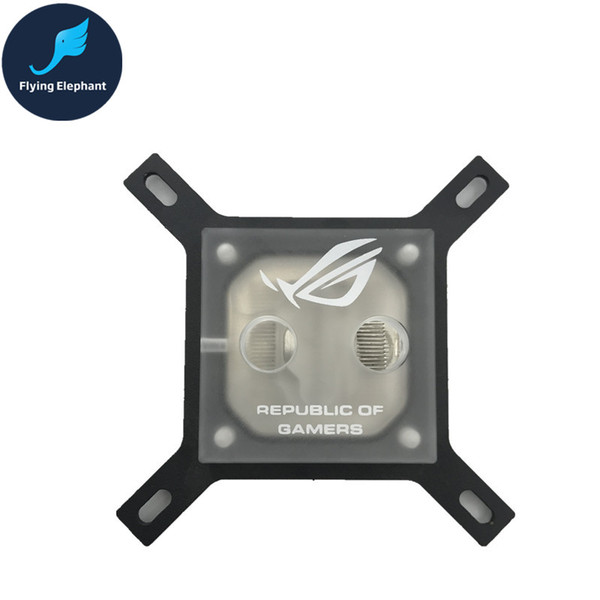 Transparent Acrylic computer Water Cooling CPU Water Block Micro Channel Way CPU Radiator for Intel