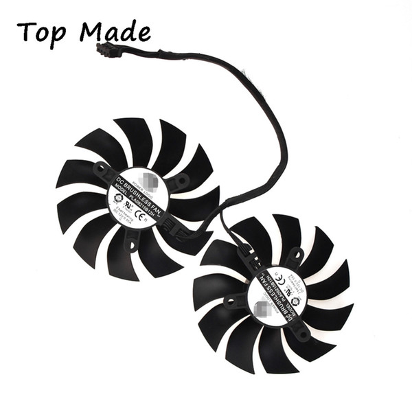 2pcs/set PLA09215B12HH for EVGA GTX1050TI/1070/1080 4pin 0.55A Graphics fan