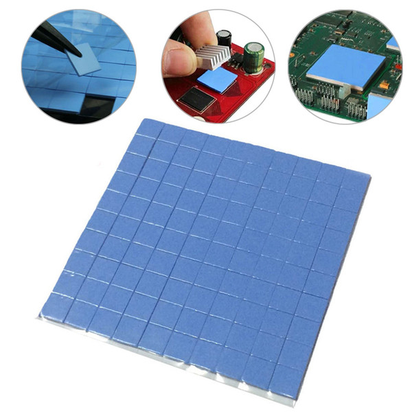 Wholesale- 2016 high quality 10mm*10mm*1mm 100 pcs Thermal Pad GPU CPU Heatsink Cooling Conductive Silicone Pad