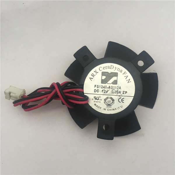 Video card fan ARX CeraDyna 4cm 12V 0.09A FS1240-A3112A 2Wire Cooling Fan