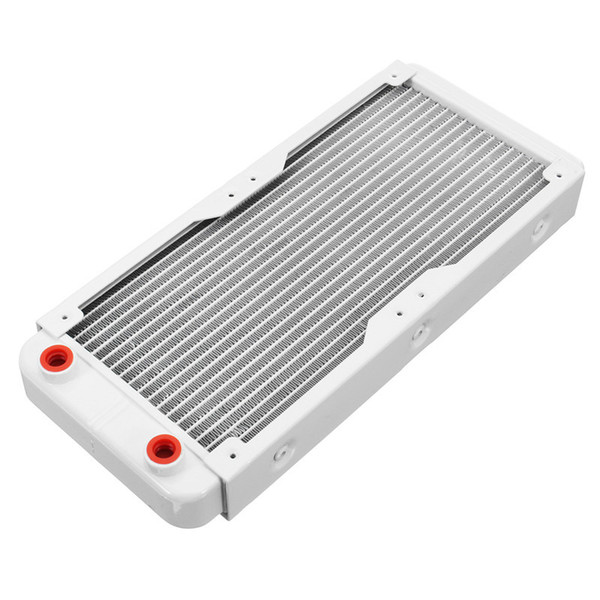 White 120/240/360mm Aluminium Water Discharge Liquid Heat Exchanger for Computer Case Water Cooling Thread Radiator Water Cooler