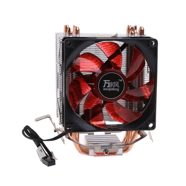 4 Heatpipe 130W Red LED CPU Cooler Fan Aluminum Heatsink For Intel 1156 AM2 MAR29