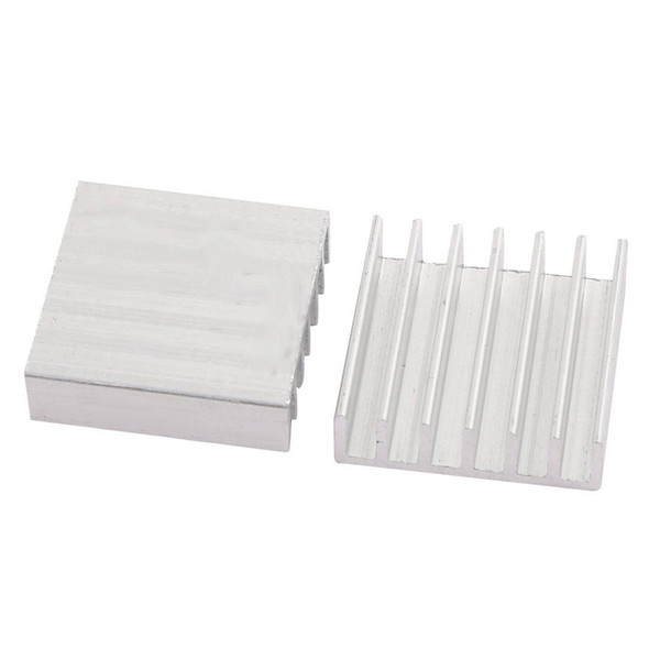 20Pcs 20mm x 20mm x 6mm Aluminum Heatsink Radiator Cooling Fin Silver Tone