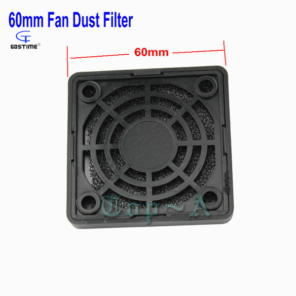 Wholesale- Gdstime 5 Pieces Black PC Fan Dust Filter Plastic Dustproof Computer Case Strainer 60mm x 60mm Free Shipping