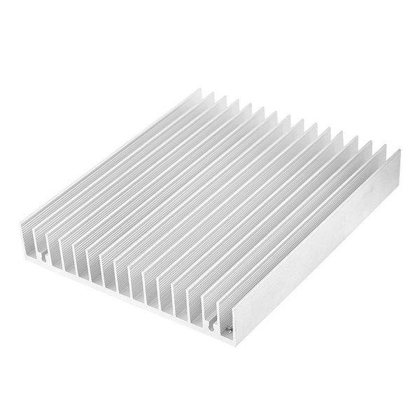 Silver Tone Aluminium Heat Diffuse Heat Sink Cooling Fin 120x100x18mm