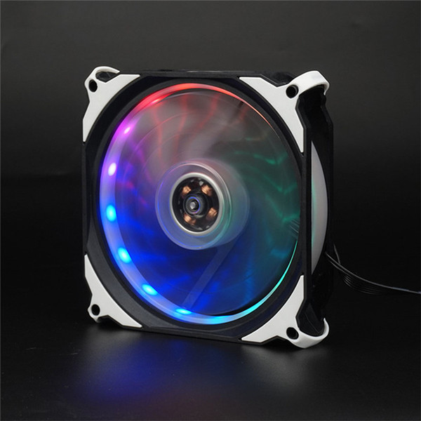 15 LED Lights Silent Fan High Quality PC Computer RGB Chassis Fans 12cm Heatsink Cooler Cooling Fan Multi-color Computer Supplies