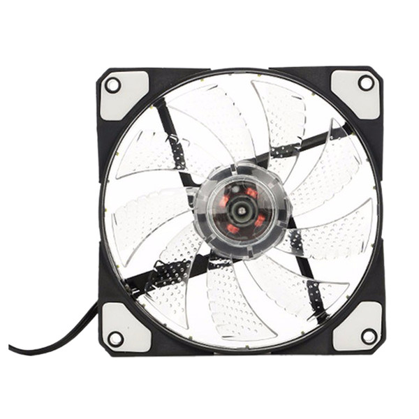 120mm PC Computer 16dB Ultra Silent 33 LEDs Case Fan Heatsink Cooler Cooling with Anti-Vibration Rubber,12CM Fan, white