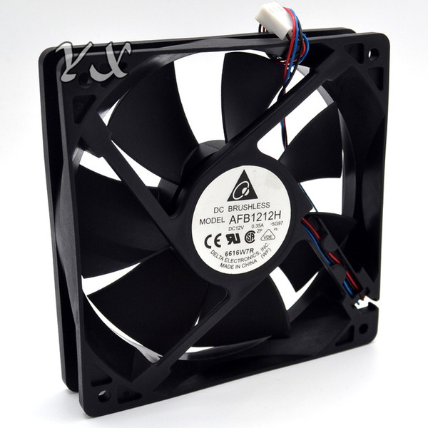 New AFB1212H 12025 12cm 12V 0.35A three line winds chassis cooling fan for Delta 120*120*25mm