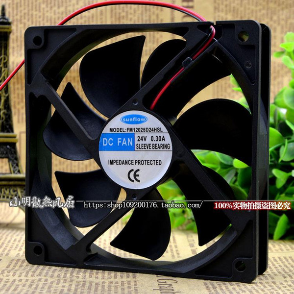 For new original SUNFUOW FM12025D24HSL 24V 0.30A silent chassis cooling fan 12CM