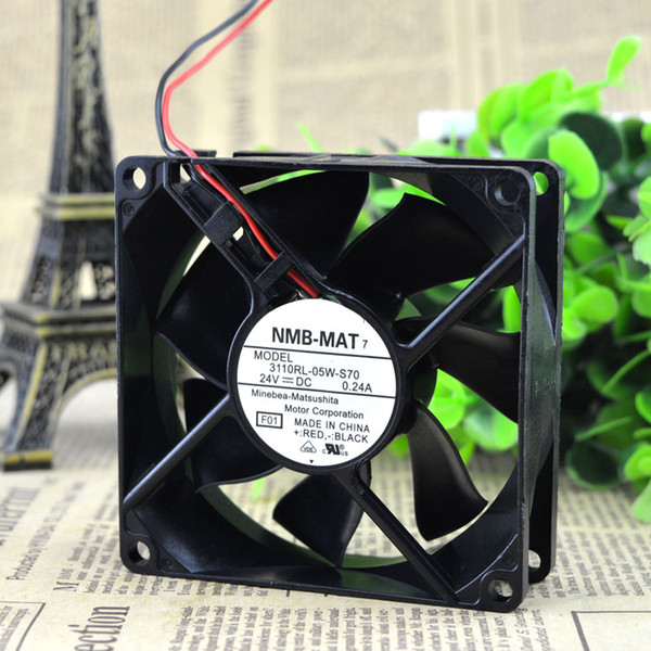 For NMB 3110RL-05W-S70 24V 0.24A 8025 8CM 2-wire Inverter Fan