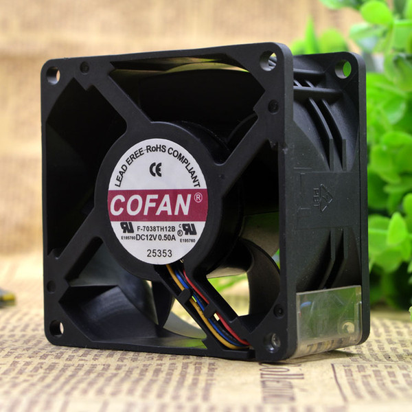 For COFAN F-7038TH12B 12V 0.50A 7038 7CM Cooling Fan