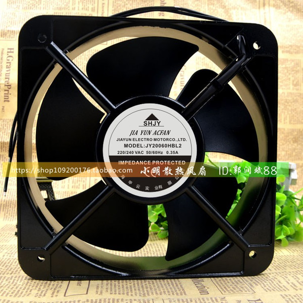 For JY20060HBL2 AC220-240V 0.35A new Shanghai Jiayun SHJY ball aluminum frame AC fan