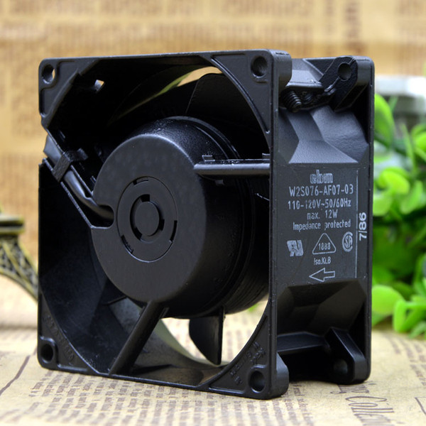 For Original Germany EBM W2S076-AF07-03 8CM 8038 110V 12W Full Metal AC Fan