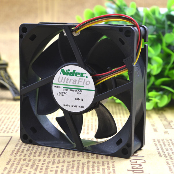 For original genuine NIDEC U80T12MS6A7-58 8025 12V 0.24A inverter cooling fan