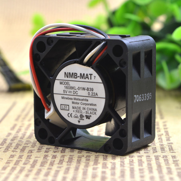 For 1608KL-01W-B39 NMB Cooling Fan 5V 0.22A 40*40*20MM 3 Wire