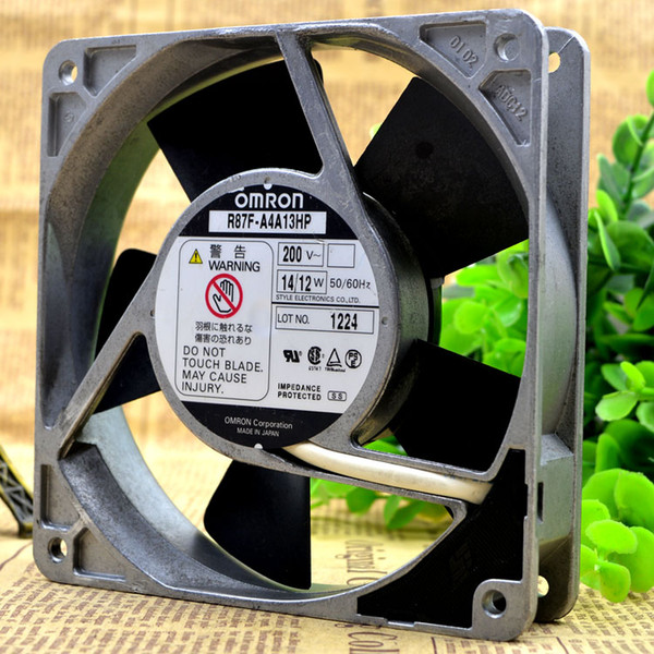 For OMRON OMRON R87F-A4A13HP AC200V 14/12W 120*120*25MM aluminum frame fan