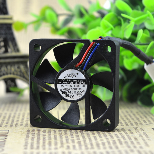 For original ADDA AD0512HB-G76 DC DC12V bearing fan fan 50*50*10M radiator equipment