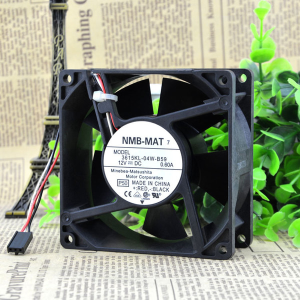 For NMB 9038 9CM Large air volume Fan 3615KL-04W-B59 12V 0.60A