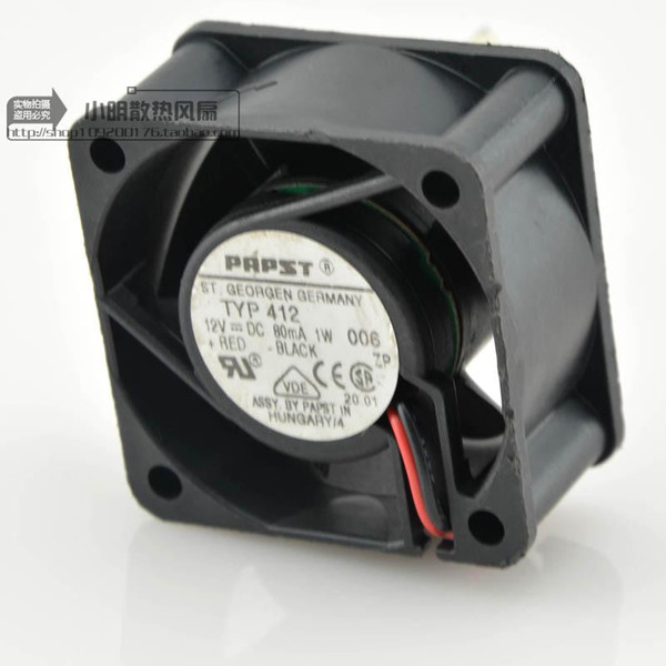 For Original Ebm Papst TYP412 4020 DC12V 0.08A 1W 4cm Ultra-quiet Fan