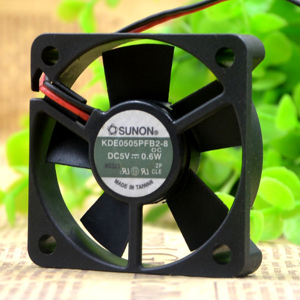 For SUNON Jianzhan KDE0505PFB2-8 DC5V 0.6W 5CM 5010 2-wire ball cooling fan