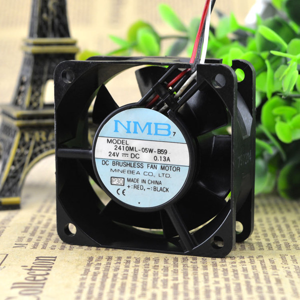 For 2410ML-05W-B59 Original Meiya NMB 24V 0.13A 60*60*25 Three-axis axial fan