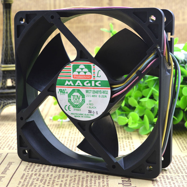 For Yongli MAGIC MGT12048YB-W32 48V 0.22A 12032 120cm 4-wire cooling fan