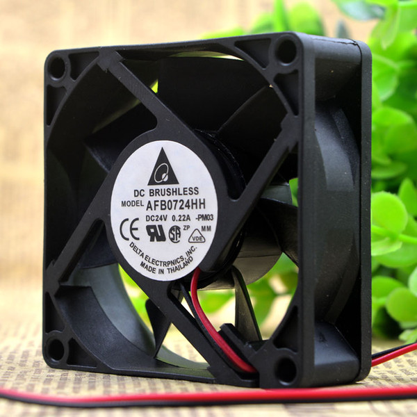 For original Delta AFB0724HH 7CM 7025 24V 0.22A two-line inverter cooling fan