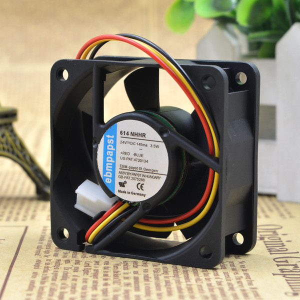 For 614NHHR original German ebmpapst 24VDC 3.0W 60*60*25MM equipment axial fan