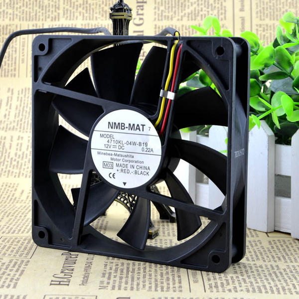 For NMB 12025 12V 0.22A 12CM Mute Chassis fan computer fan 4710KL-04W-B19