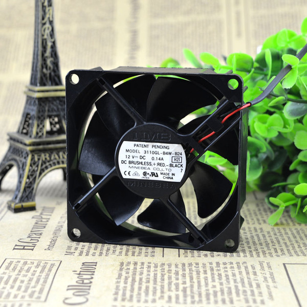 For Original NMB NMB 8CM 8025 3110GL-B4W-B24 12V 0.14A Cooling Fan Mute