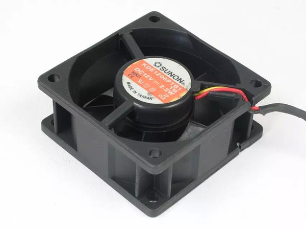 Free Shipping For SUNON KDE1206PTB1, TM DC 12V 2.2W 3-wire 3-pin connector 70mm 60x60x25mm Server Square fan