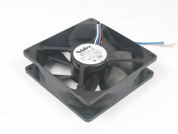 Free Shipping For Nidec D09A-12PM 05A DC 12V 0.10A 3-wire 3-pin connector 90mm 92x92x25mm Server Square cooling fan