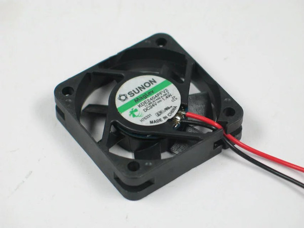 SUNON KDE2404PFV2 11.MS.B1443.A.GN.X DC 24V 1.4W 2-wire 2-pin connector 40X40X10mm Server Square Cooling Fan