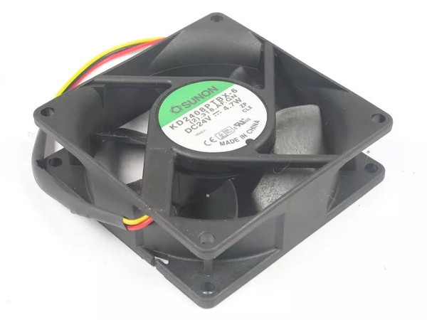 SUNON KD2408PTBX-6 (2).318.AF.GN DC 24V 4.7W 3-wire 3-pin connector 80mm 80x80x25mm Server Square fan