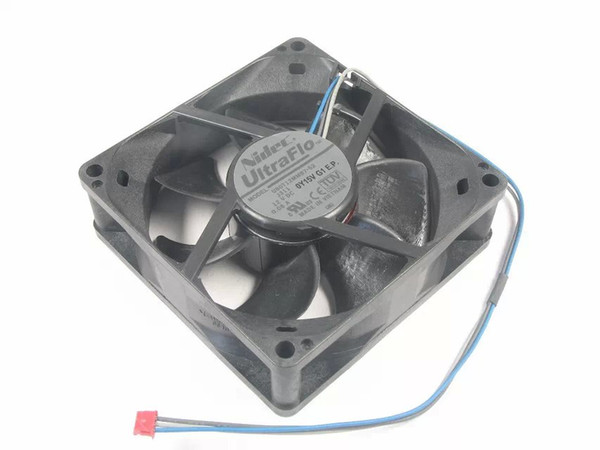 Free Shipping For NIDEC U80T12MMB7-52 DC 12V 0.08A, 3-wire 3-pin connector 80mm, 80x80x25mm Server Square fan