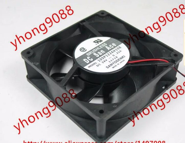 SANYO 109P1224H108 DC 24V 0.25A 2-wire 2-pin connector 120x120x38mm Server Square Cooling Fan