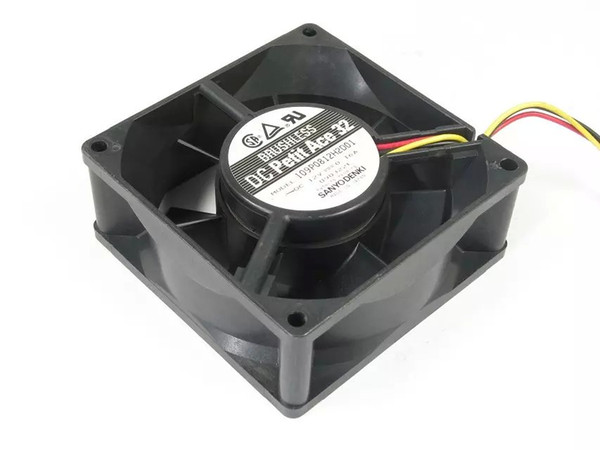 Free Shipping For SANYO 109P0812H2D01 DC 12V 0.16A, 80x80x32mm 3-wire 60mm Server Square cooling fan