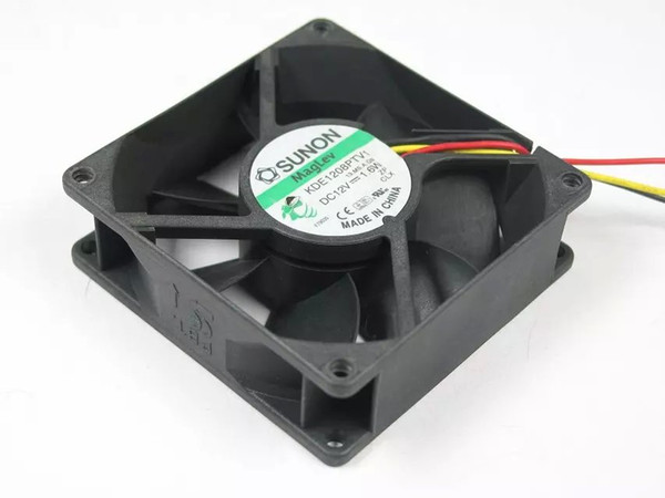 Free Shipping For SUNON KDE1208PTV, 13.MS.AF.GN DC 12V 1.6W 3-wire 3-pin connector 80mm 80x80x25mm Server Square Cooling fan