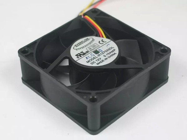 Free Shipping For EVERFLOW R127025DL DC 12V 0.15AMP 3-wire 3-pin connector 70mm 70x70x10mm Server Square fan