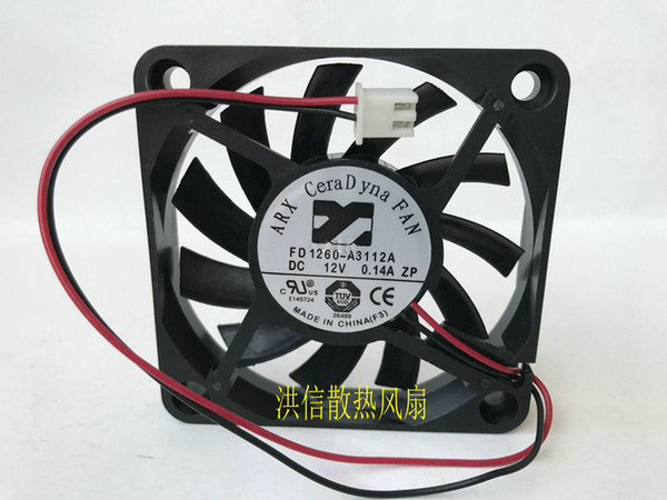 New ARX 6010 FD1260-A3112A DC12V 0.14A ZP ultra-thin silent fan