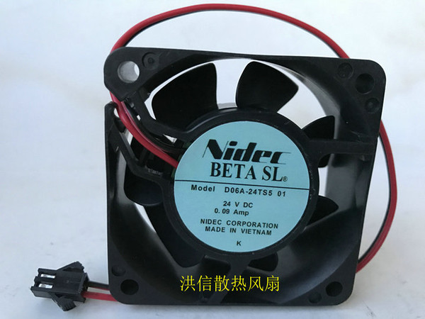 Original Nidec 6025 D06A-24TS5 01 24V 0.09A 60*25MM Inverter fan