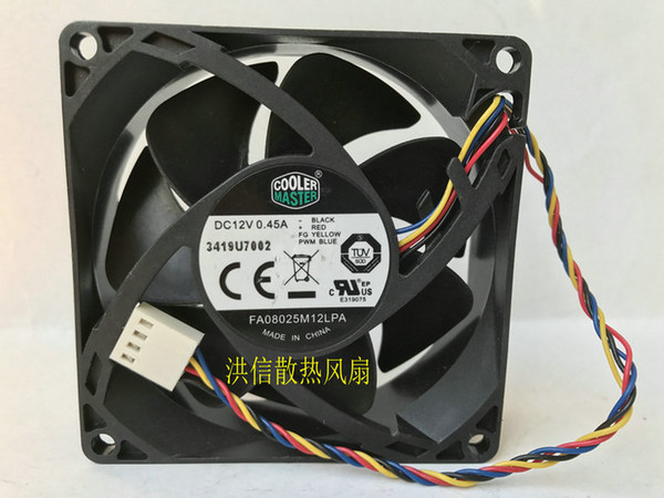 8025 FA08025M12LPA 12V 0.45A 4-wire PWM silent temperature control CPU fan