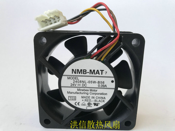 Original NMB-MAT 6020 2408NL-05W-B56 24V 0.09A 4-wire inverter cooling fan