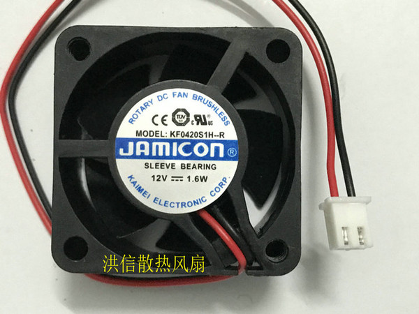 Original JAMICON KF0420S1H-R DC12V 1.6W 4CM 4020 UPS cooling fan