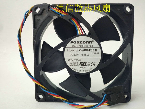 Original FOXCONN PVA080F12H 12V 0.36A OptiPlex990 Fan 725Y7