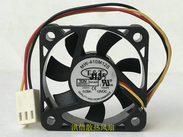 New T&T 4010 MW-410M12S DC12V 0.09A three-wire speed 4CM silent cooling fan