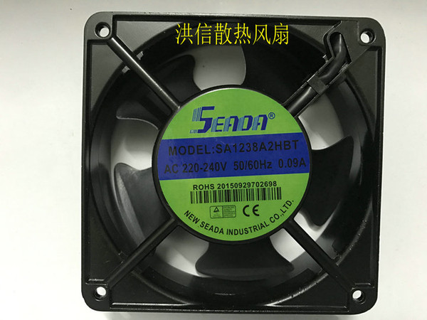 Original SEAADA 12038 SA1238A2HBT AC220-240V 0.09A High temperature cooling fan